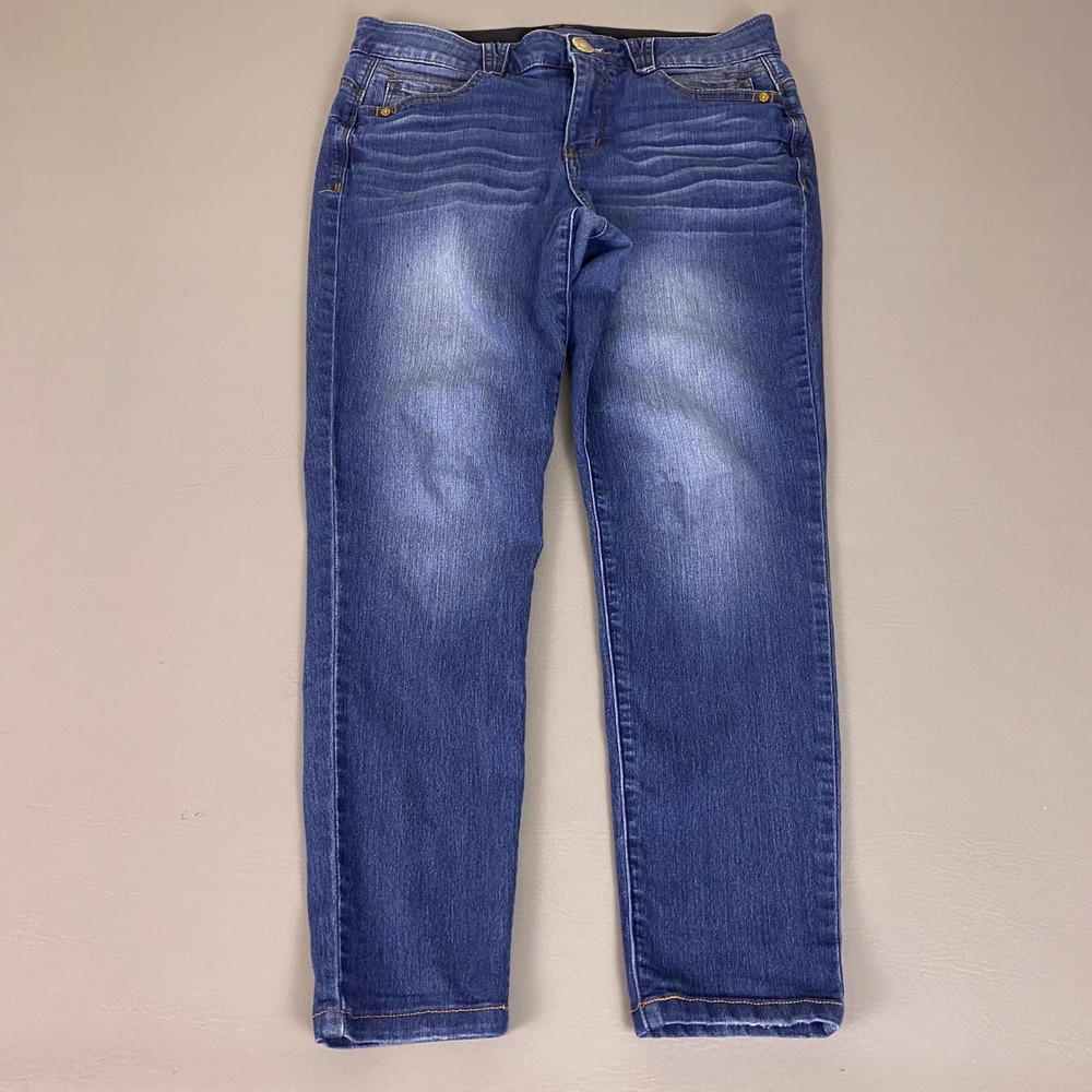 Democracy Ab solution Skinny Jeans Women's Size 10 Ankle Medium Wash Blue Denim
